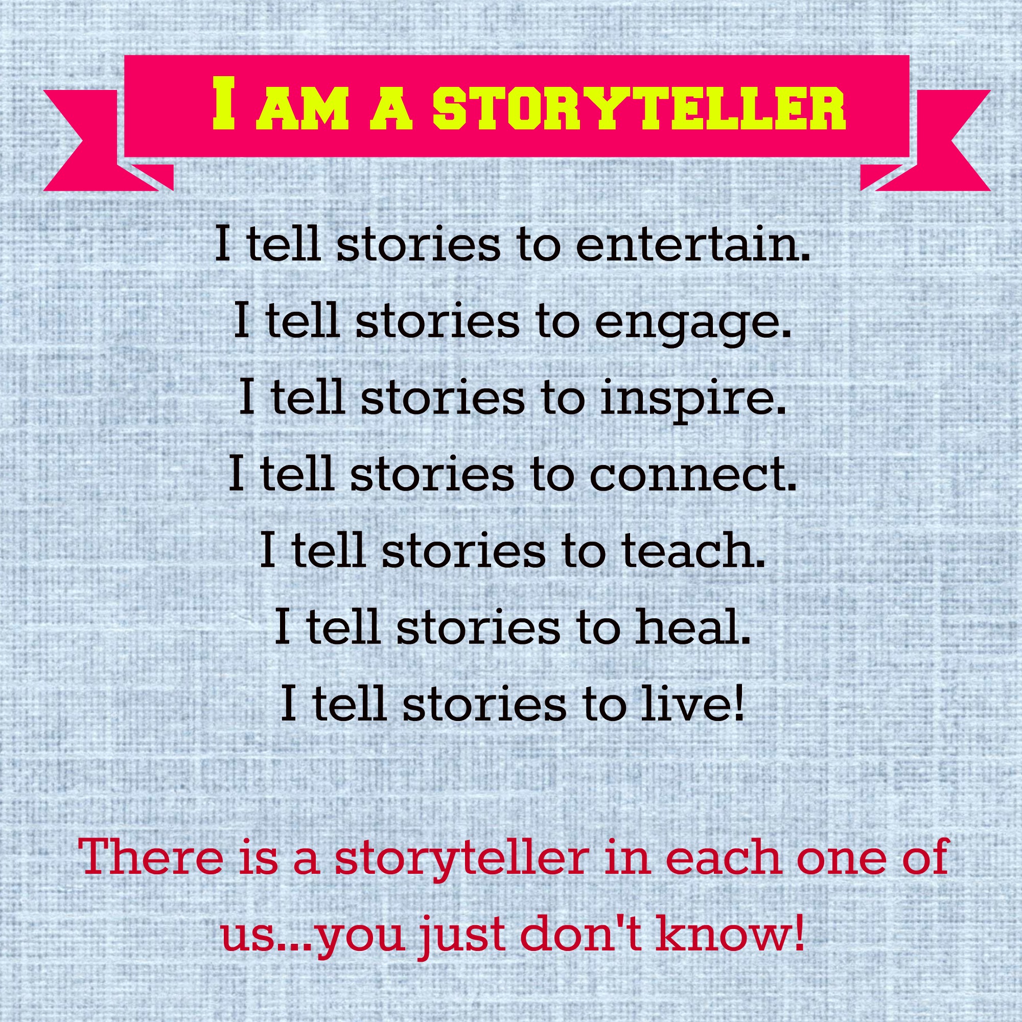 Once A Storyteller, Always A Storyteller | Your Story Bag